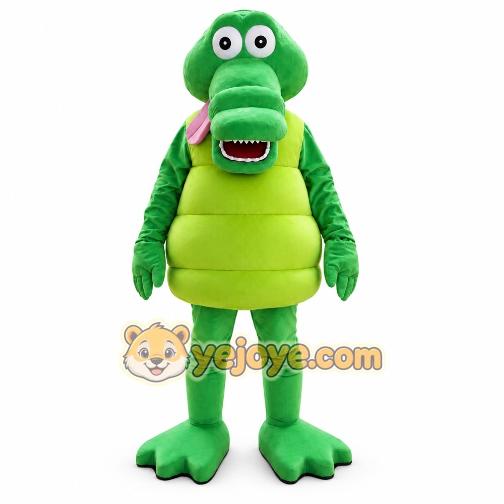 Cartoon Green Crocodile Mascot Costume for Adults Cartoon Green Crocodile Mascot Costume for Adults