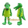 Cartoon Green Crocodile Mascot Costume for Adults