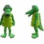Cartoon Green Crocodile Mascot Costume for Adults