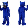 Blue Panther Mascot Costume with Fierce Cat Character Design