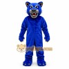 Blue Panther Mascot Costume with Fierce Cat Character Design Blue Panther Mascot Costume with Fierce Cat Character Design