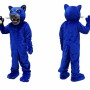 Blue Panther Mascot Costume with Fierce Cat Character Design
