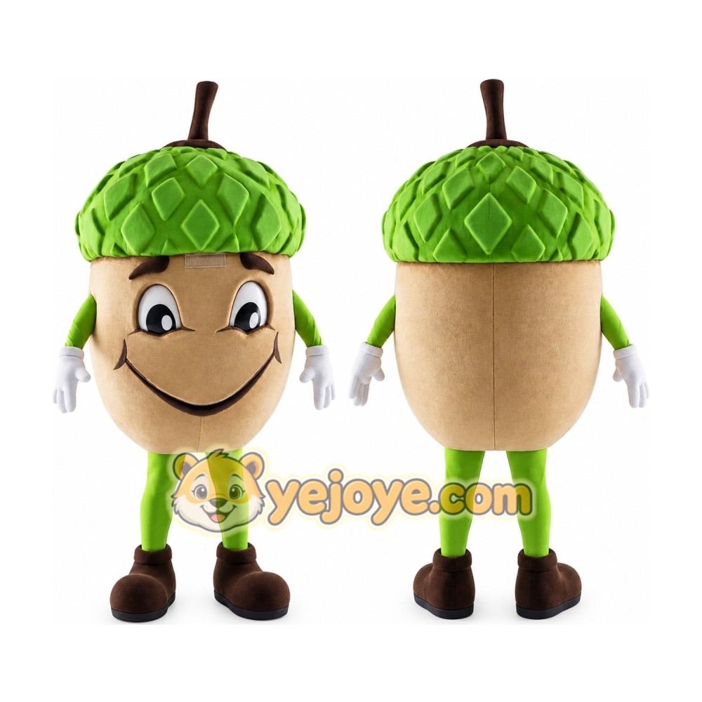 Cute Acorn Mascot Costume with Cartoon Forest Character Style Cute Acorn Mascot Costume with Cartoon Forest Character Style