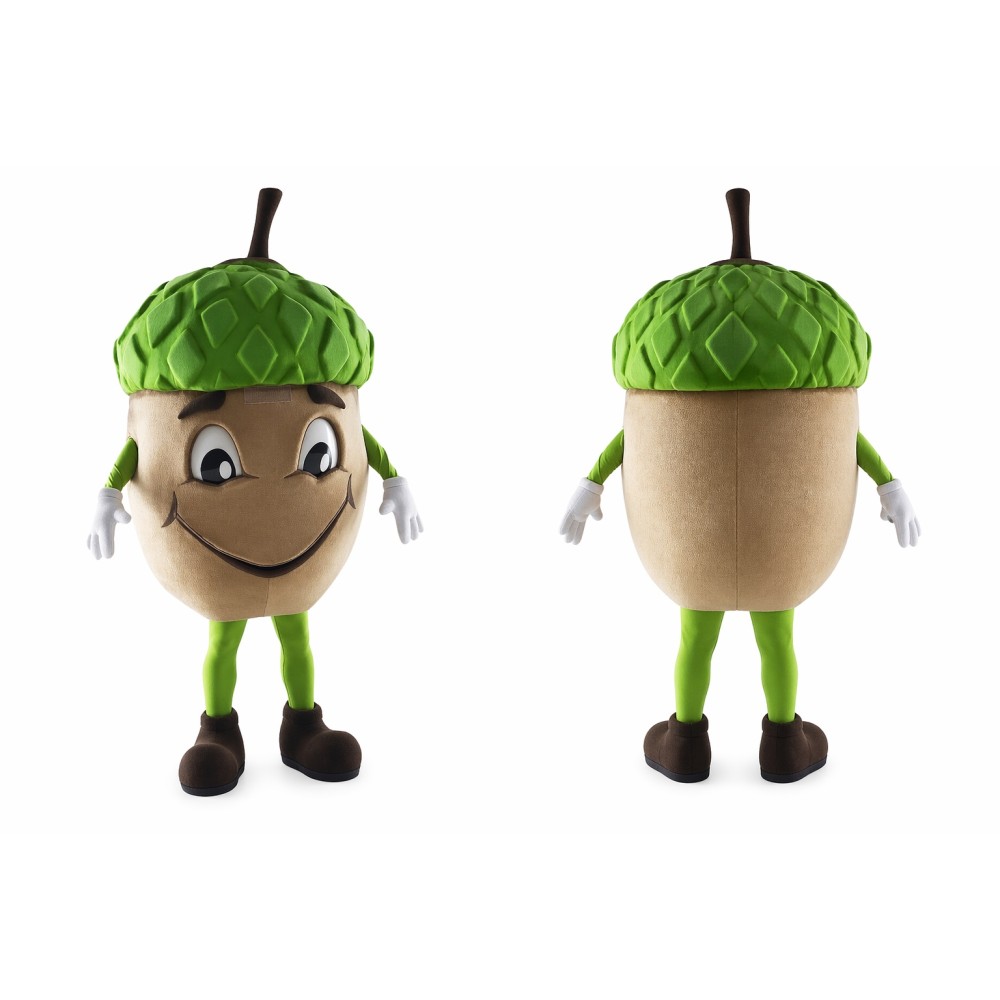 Cute Acorn Mascot Costume with Cartoon Forest Character Style