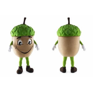 Cute Acorn Mascot Costume with Cartoon Forest Character Style