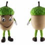Cute Acorn Mascot Costume with Cartoon Forest Character Style