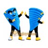 Blue Tornado Mascot Costume with Lightning Storm Character Theme Blue Tornado Mascot Costume with Lightning Storm Character Theme