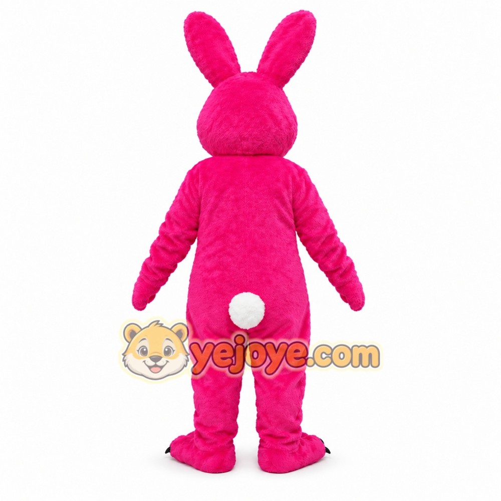 Pink Bunny Rabbit Mascot Costume with Plush Easter Character Style Pink Bunny Rabbit Mascot Costume with Plush Easter Character Style
