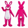 Pink Bunny Rabbit Mascot Costume with Plush Easter Character Style
