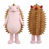 Cute Hedgehog Mascot Costume with Red Berry Spikes and Plush Cartoon Design