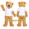 Teddy Bear Doctor Mascot Costume with White Lab Coat Uniform