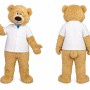 Teddy Bear Doctor Mascot Costume with White Lab Coat Uniform