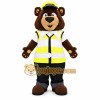 Safety Guard Bear Mascot Costume with High Visibility Workwear Safety Guard Bear Mascot Costume with High Visibility Workwear