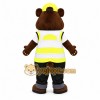 Safety Guard Bear Mascot Costume with High Visibility Workwear Safety Guard Bear Mascot Costume with High Visibility Workwear