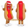 Funny Hot Dog Mascot Costume with Cartoon Food Character Design