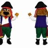 Pirate Dog Mascot Costume with Captain Hat and Pirate Outfit