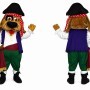 Pirate Dog Mascot Costume with Captain Hat and Pirate Outfit