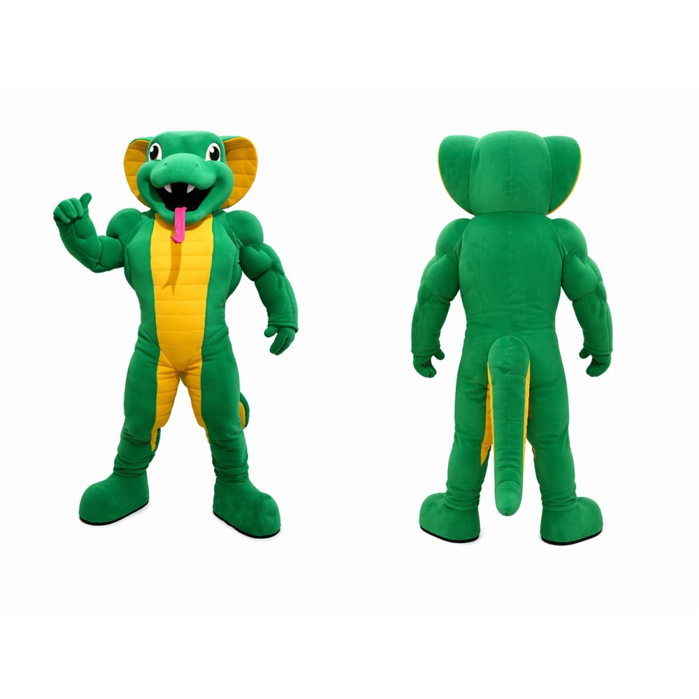 Cartoon Green Crocodile Mascot Costume for Adults