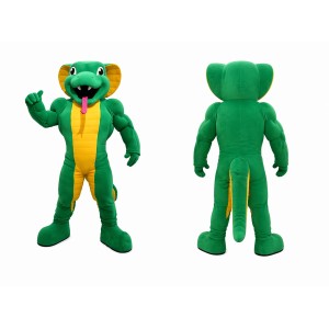 Cartoon Green Crocodile Mascot Costume for Adults