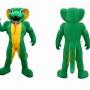 Cartoon Green Crocodile Mascot Costume for Adults
