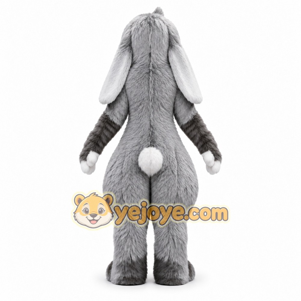 Gray Bunny Mascot Costume Gray Bunny Mascot Costume