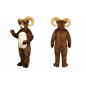 Brown Ram Mascot Costume