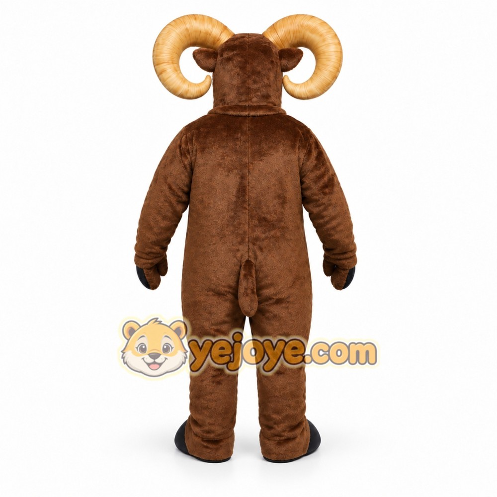 Brown Ram Mascot Costume Brown Ram Mascot Costume