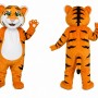 Orange Tiger Mascot Costume for Kids and Adults