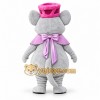 Gray Mouse Mascot Costume with Pink Accessories
