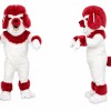 Red and White Poodle Mascot Costume