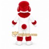 Red and White Poodle Mascot Costume Red and White Poodle Mascot Costume