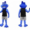Blue Frog Mascot Costume Fun Party Outfit