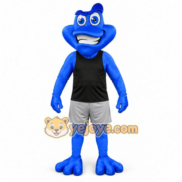 Blue Frog Mascot Costume Fun Party Outfit Blue Frog Mascot Costume Fun Party Outfit