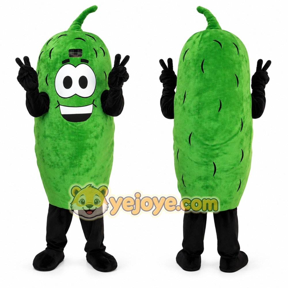 Green Pickle Mascot Costume for Adults Green Pickle Mascot Costume for Adults