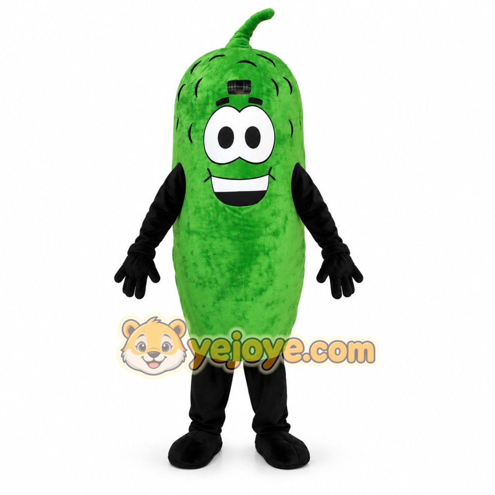 Green Pickle Mascot Costume for Adults Green Pickle Mascot Costume for Adults