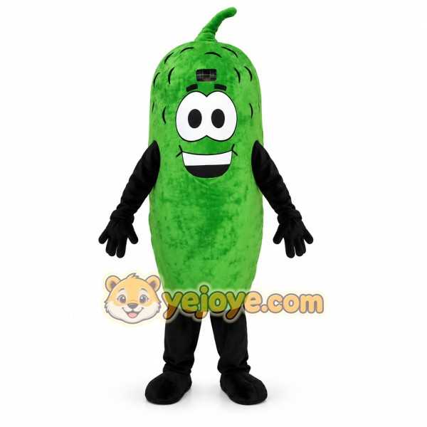Green Pickle Mascot Costume for Adults Green Pickle Mascot Costume for Adults