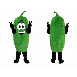 Green Pickle Mascot Costume for Adults