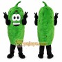 Green Pickle Mascot Costume for Adults
