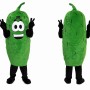Green Pickle Mascot Costume for Adults