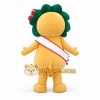 Lion Mascot Costume with Green Mane and Crown Lion Mascot Costume with Green Mane and Crown