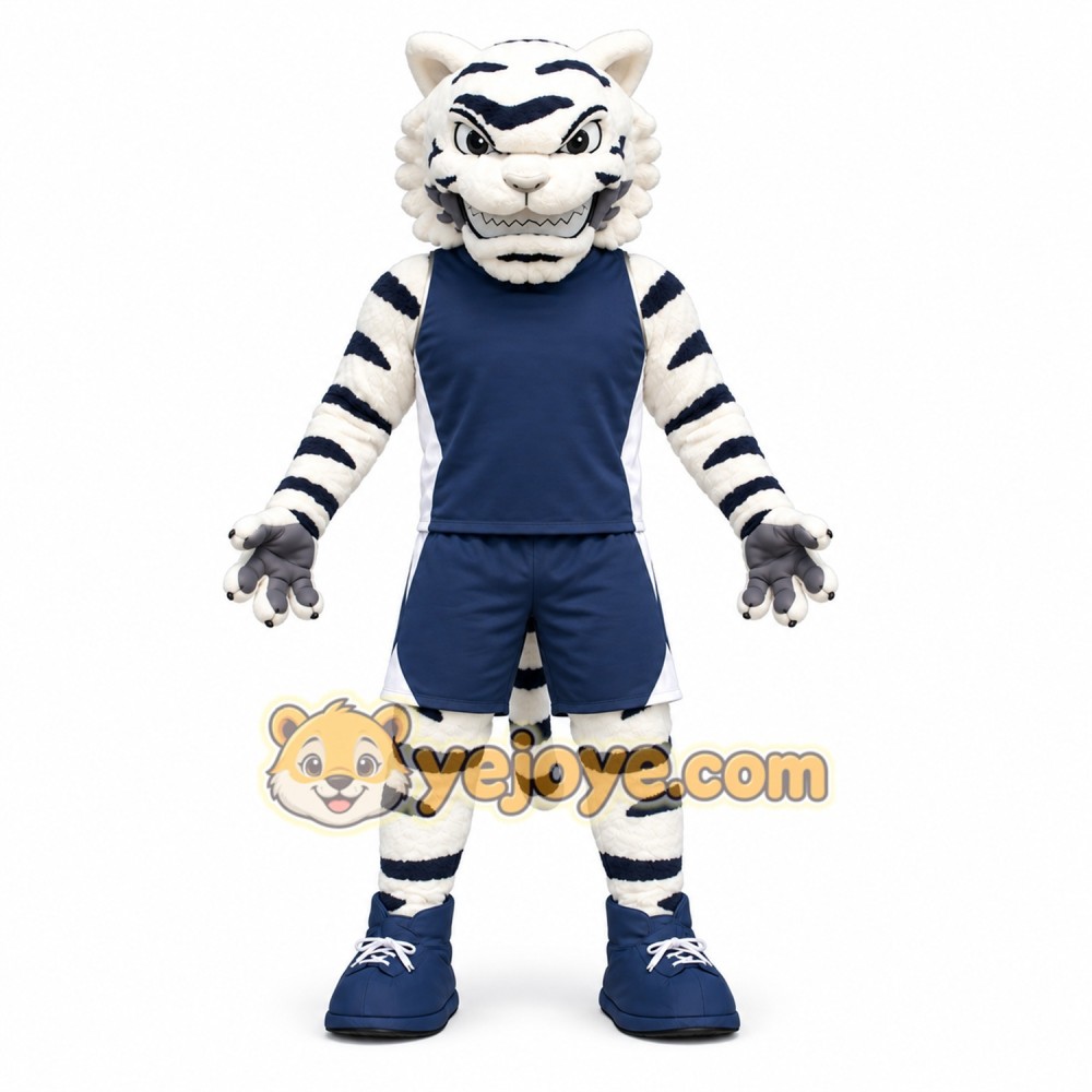Blue Tiger Mascot Costume Blue Tiger Mascot Costume