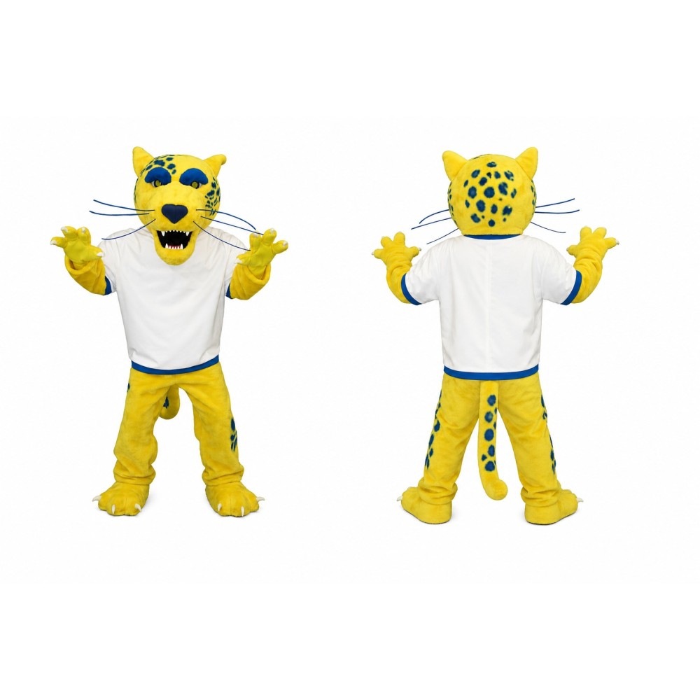 Yellow Leopard Mascot Costume
