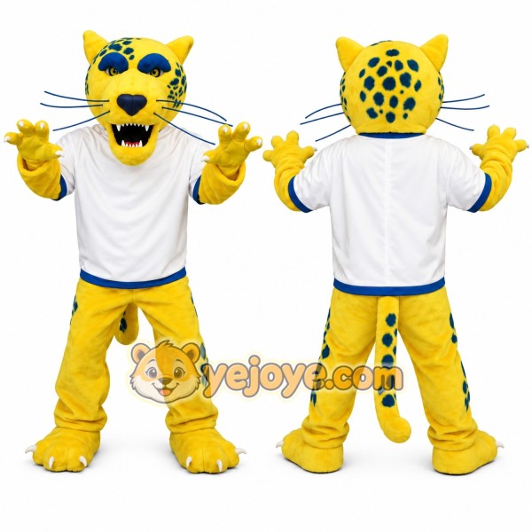 Yellow Leopard Mascot Costume