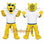 Yellow Leopard Mascot Costume