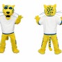 Yellow Leopard Mascot Costume