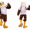 Eagle Mascot Costume with White and Brown Fur