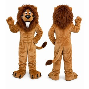 Lion Mascot Costume Brown Fur Outfit