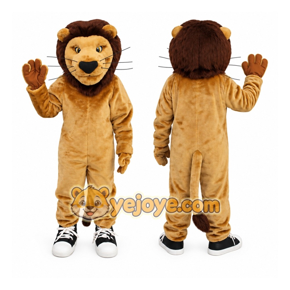 Lion Mascot Costume Brown Plush for Kids and Adults Lion Mascot Costume Brown Plush for Kids and Adults