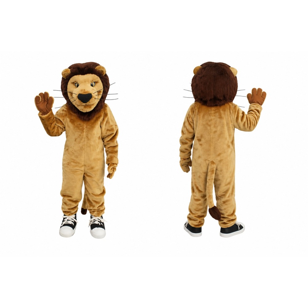 Lion Mascot Costume Brown Plush for Kids and Adults