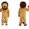 Lion Mascot Costume Brown Plush for Kids and Adults